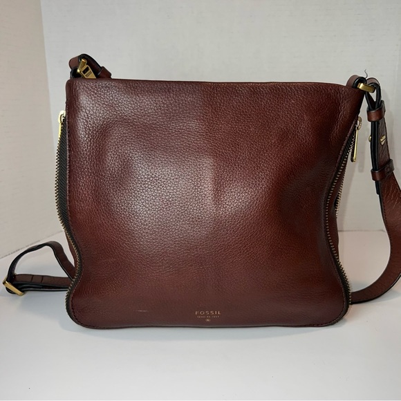 Fossil Handbags - Fossil Preston Crossbody Square Espresso Purse/Bag